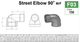 90° Class 150 Street Elbow