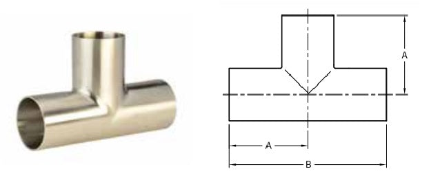 SANITARY BUTT-WELD LONG TEE