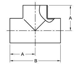 TEE TANGENT WELD ENDS BPE