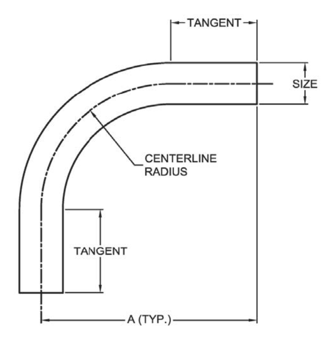 90° Butt Weld Long Radius Sweep Elbows (316L