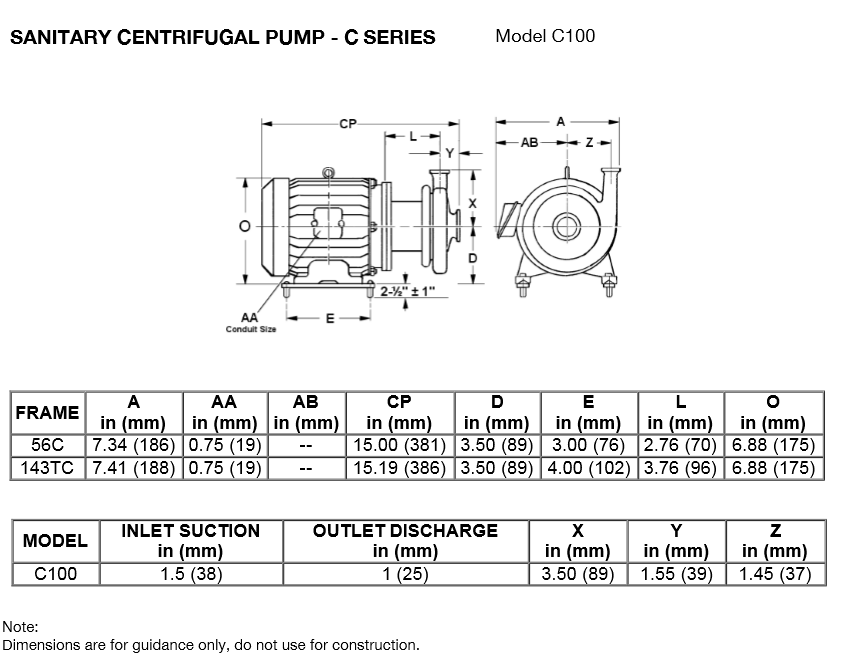 C-100 centrifugal pump (temp)