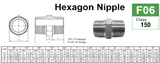 Hexagon Nipple Class 150