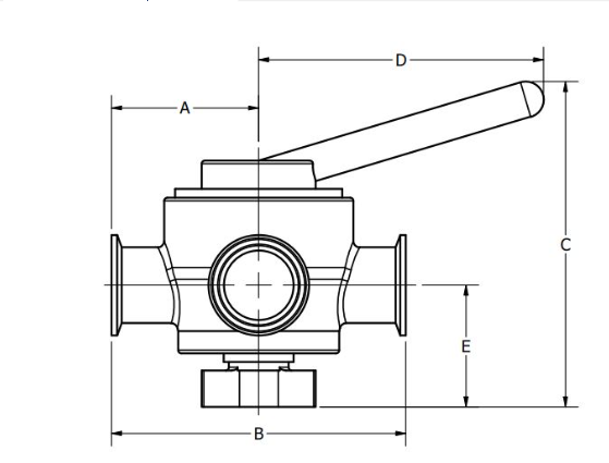 3-Way Plug Valves Tri-Clamp