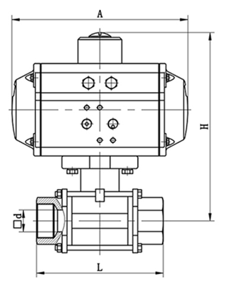 3-Piece Pneumatic Actuated Ball Valves