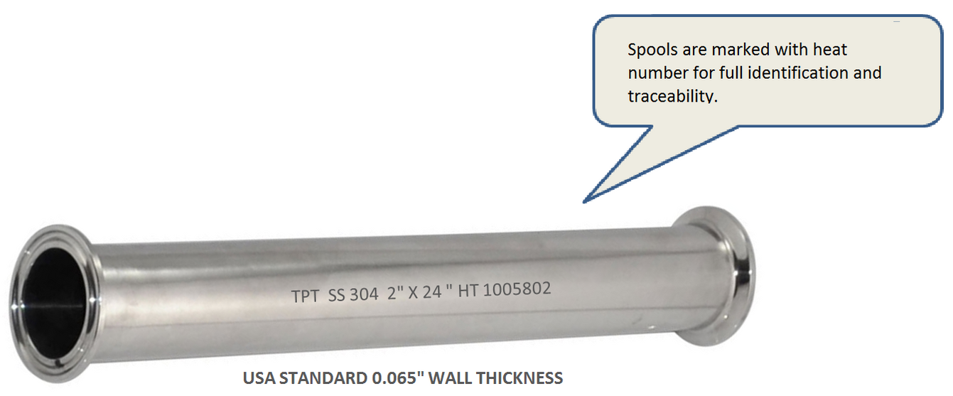 Spool Instrumentation Tri-Clamp Spools — Texas Process Technologies