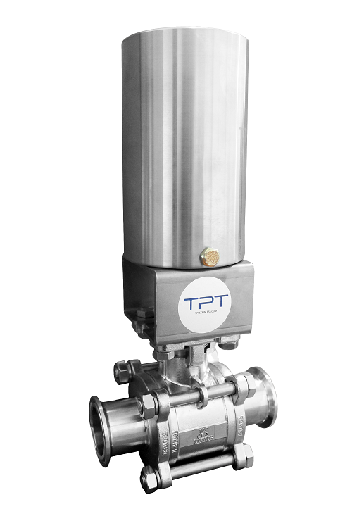 Sanitary Tri-clamp pneumatic ball valve
