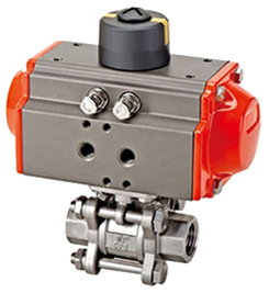 3-Piece Pneumatic Actuated Ball Valves