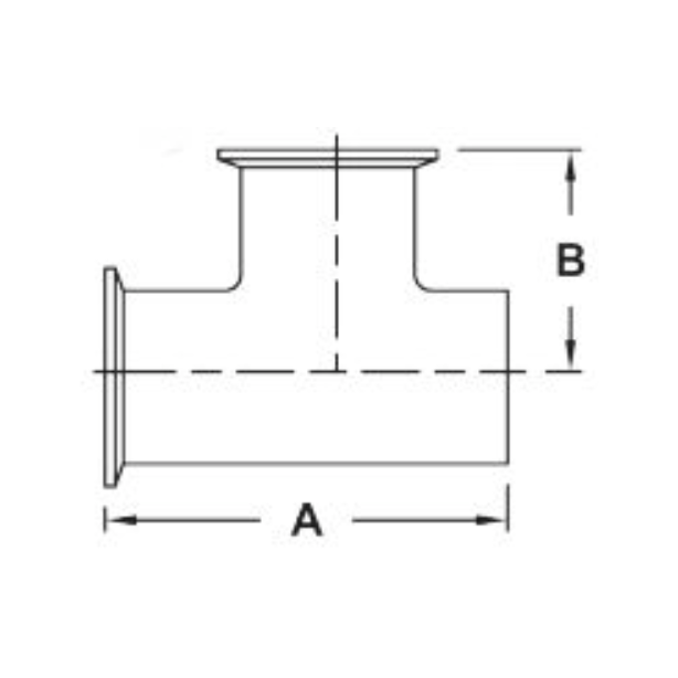 Weld x Tri-Clamp Run x Tri-Clamp Branch Tee